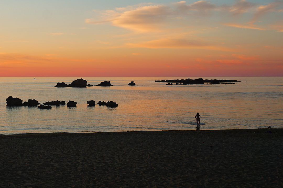 Abendstimmung am Strand von Nea Chora