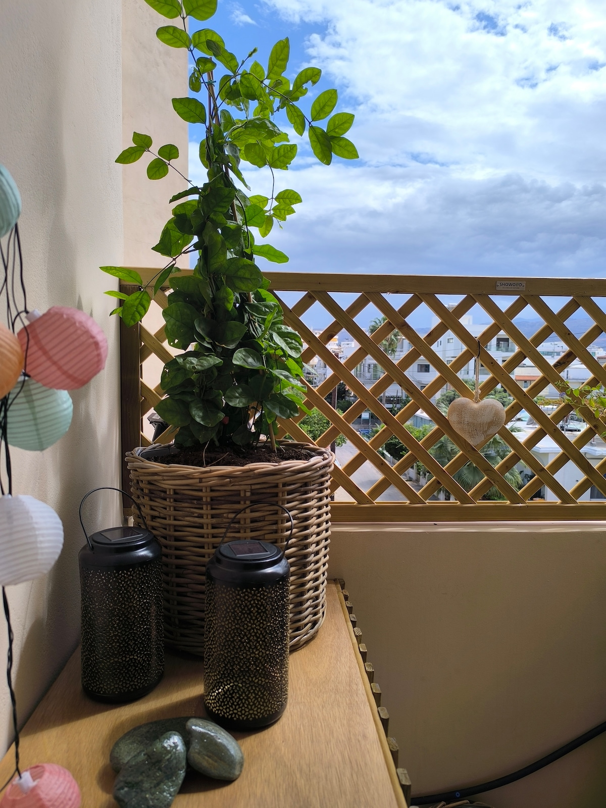 Balkon mit Pflanzen